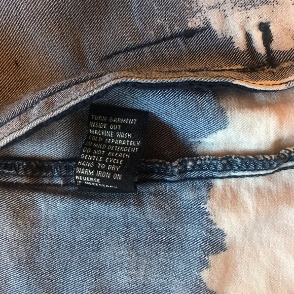 Diane Gilman distressed jean denim jacket xs - Picture 7 of 8